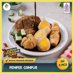 Pempek Campur Palembang Asli | Kulit Lenjer Kapal Selam Adaan + Cuko | Frozen Food Oleh Oleh Siap Masak Tinggal Goreng