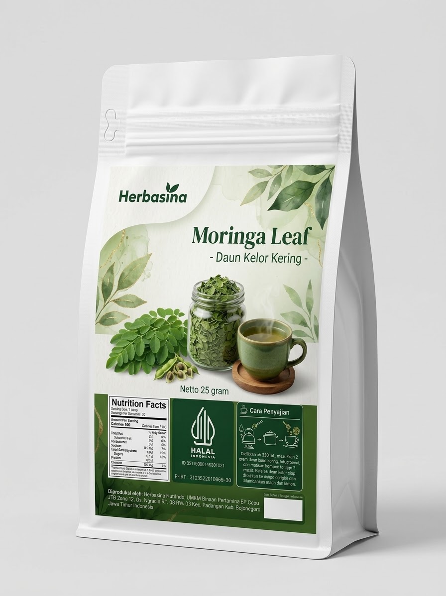 HERBASINA DAUN KELOR KERING MORINGA LEAF