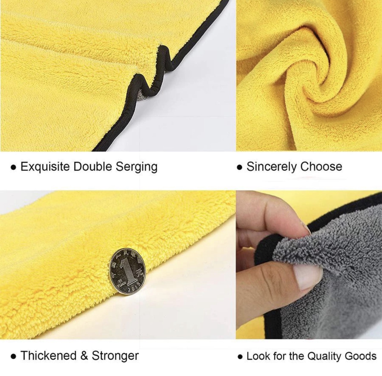 KAIN LAP MICROFIBER KAIN LAP KUNING SERBAGUNA 2 SISI