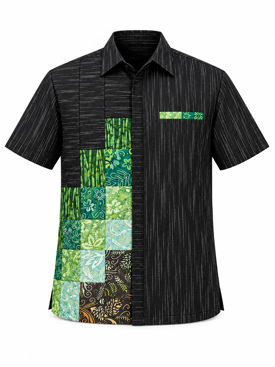 Kemeja Undak Rimba | Patchwork & Tenun Lurik by Etiesta