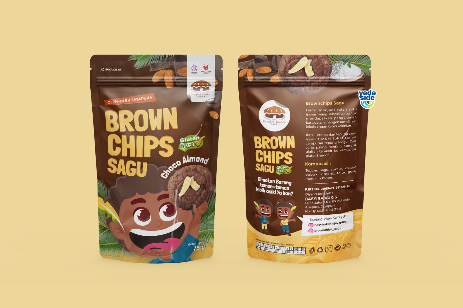 Brownchips Sagu Choco Almond