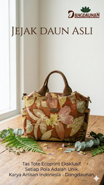 SENTE SERIES - Tas Ecoprint Kanvas dan Kulit Handmade BOGOR