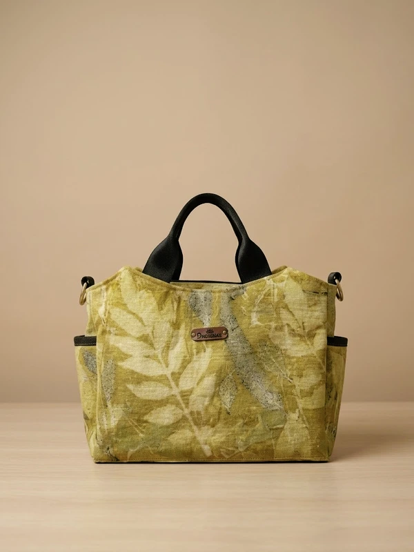 SENTE SERIES - Tas Ecoprint Kanvas dan Kulit Handmade BOGOR