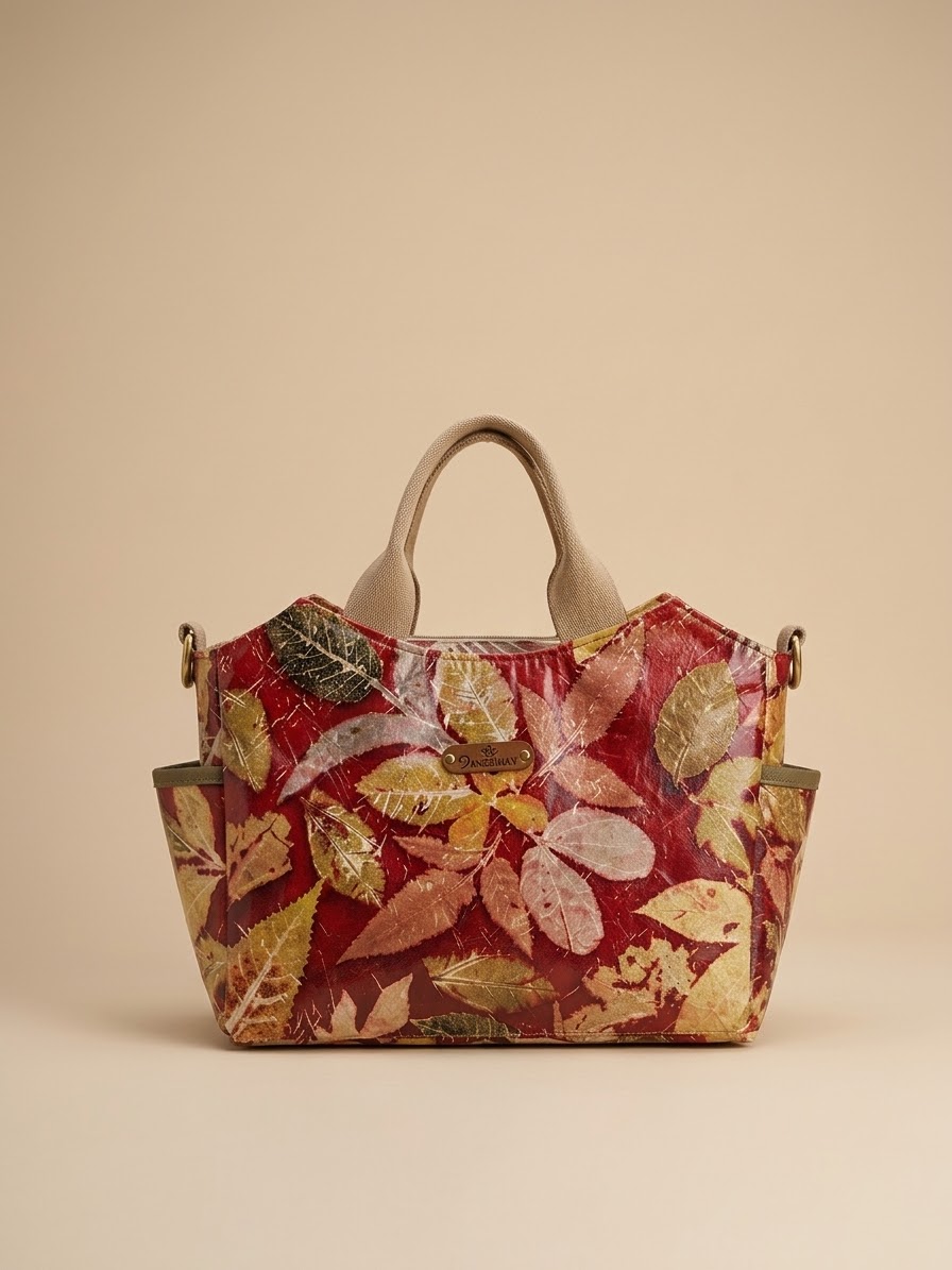 SENTE SERIES - Tas Ecoprint Kanvas dan Kulit Handmade BOGOR