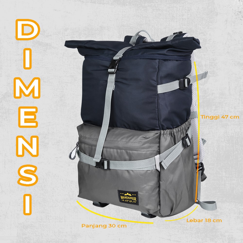 ATVA Tas Backpack Rolltop Savana Series