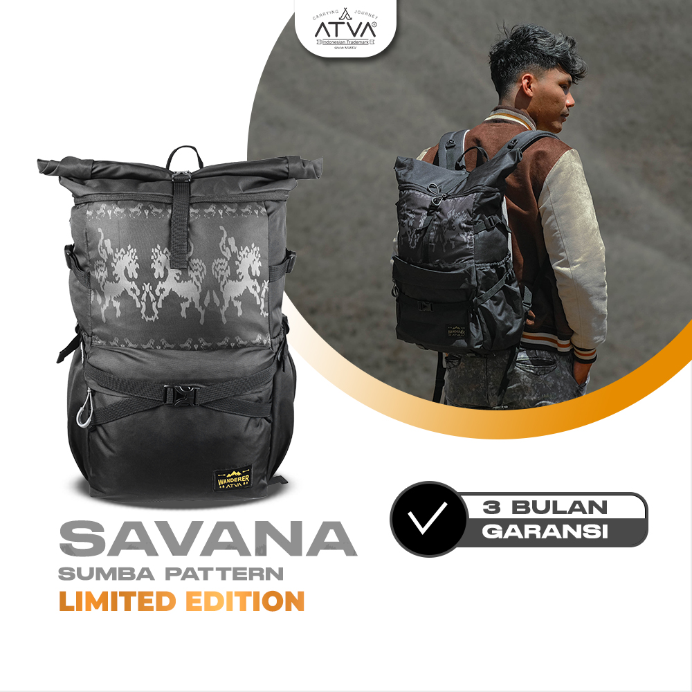ATVA Tas Backpack Rolltop Savana Series