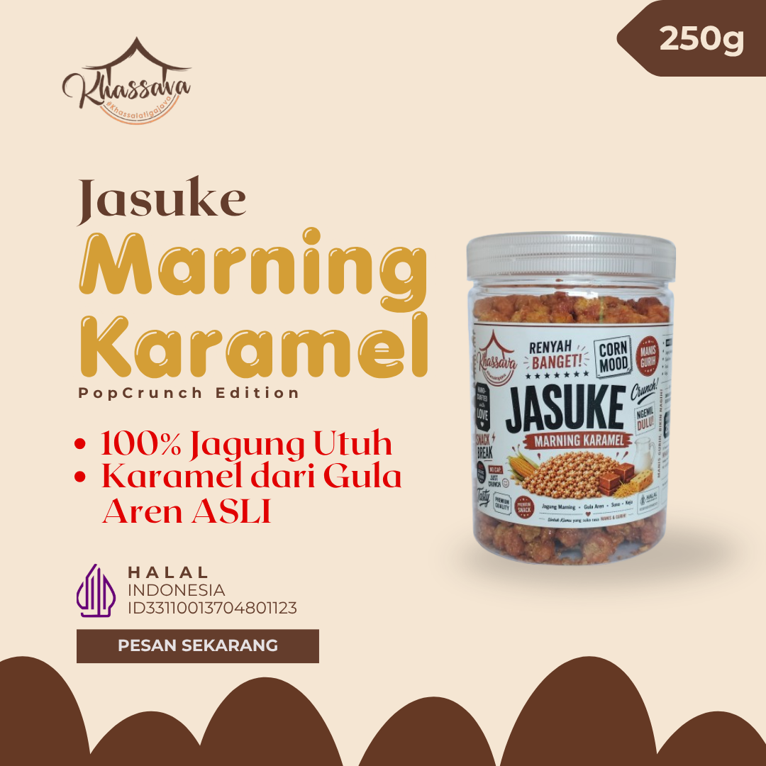Original Jasuke Caramel Corn PopCrunch Khassava 250g