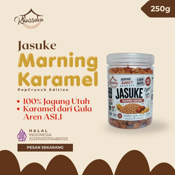 Original Jasuke Caramel Corn PopCrunch Khassava 250g