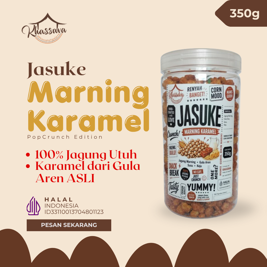 Original Jasuke Caramel Corn PopCrunch Khassava 350g