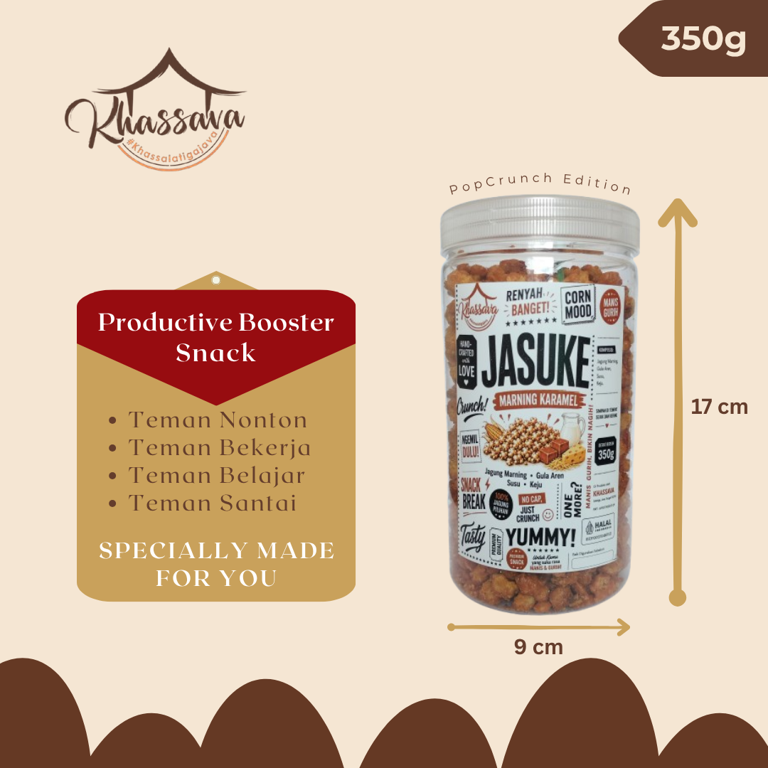 Original Jasuke Caramel Corn PopCrunch Khassava 350g
