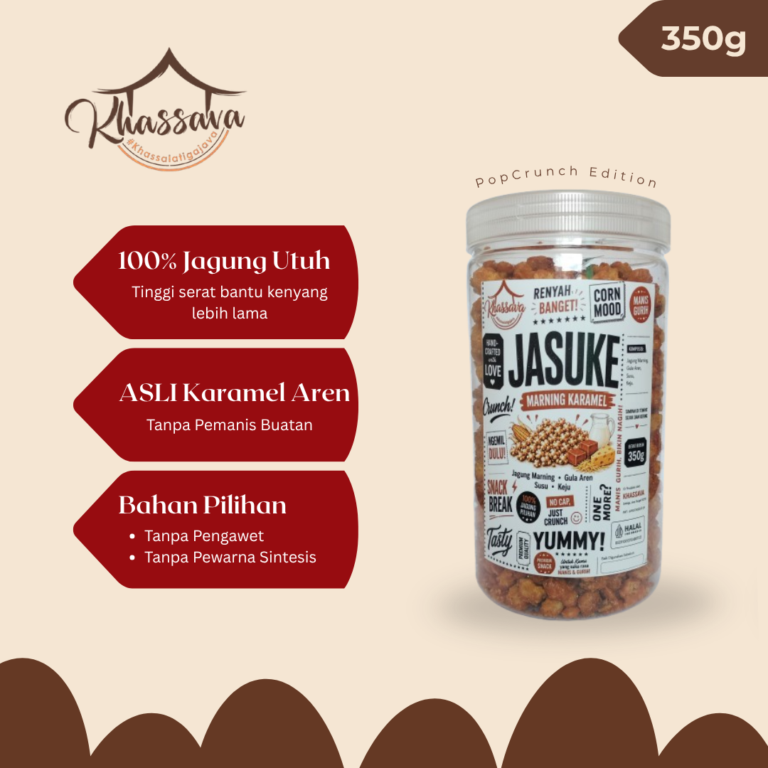 Original Jasuke Caramel Corn PopCrunch Khassava 350g