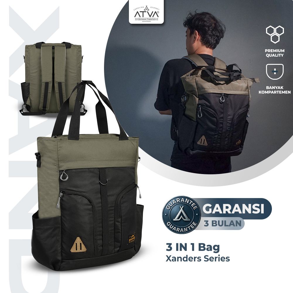 ATVA Tas Backpack Totepack Xander Series