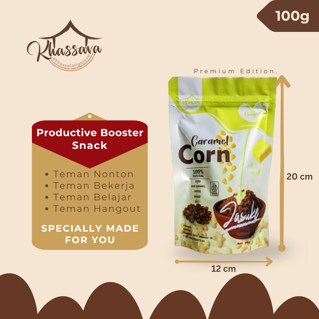 Ginger Jasuke Caramel Corn Khassava 100gr