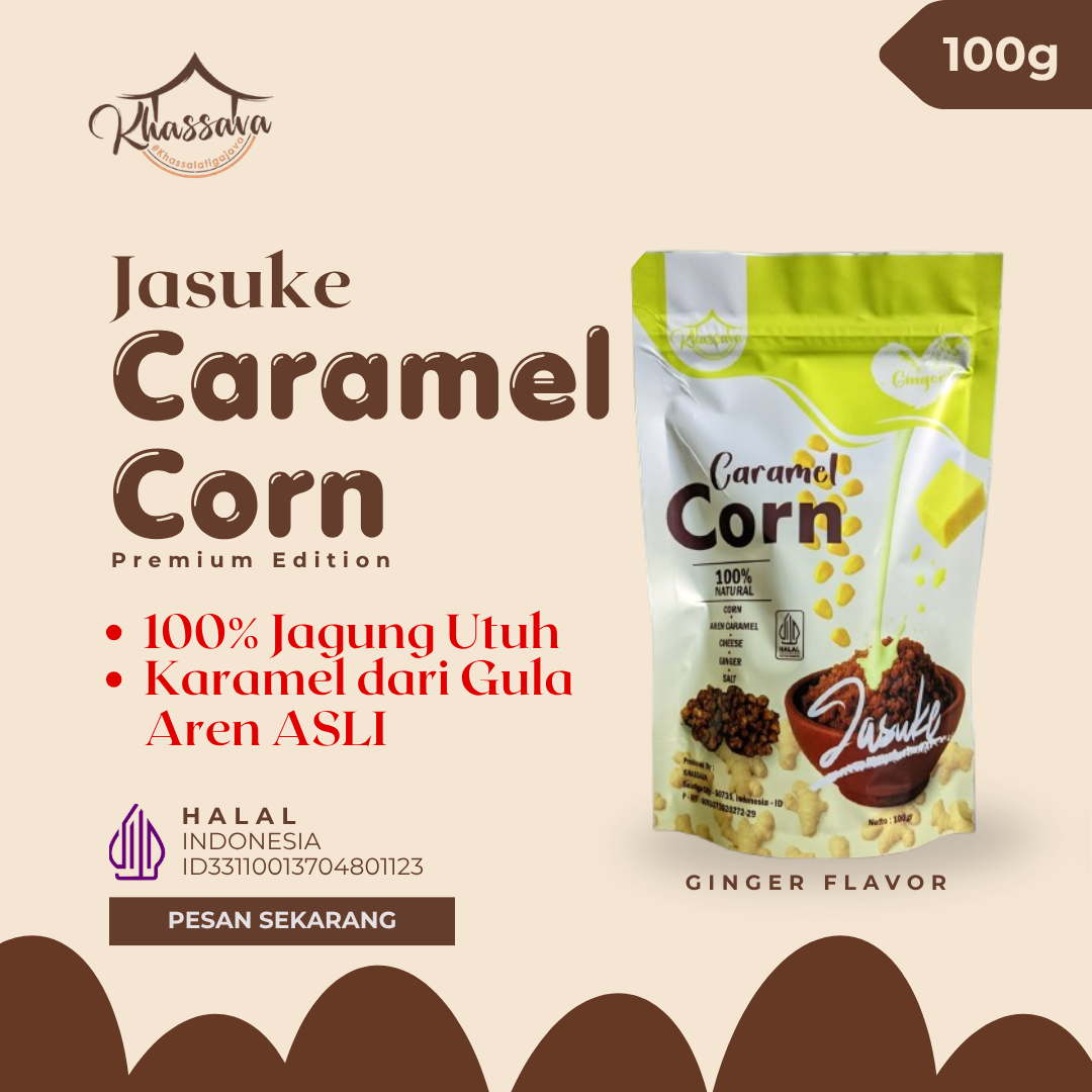 Ginger Jasuke Caramel Corn Khassava 100gr