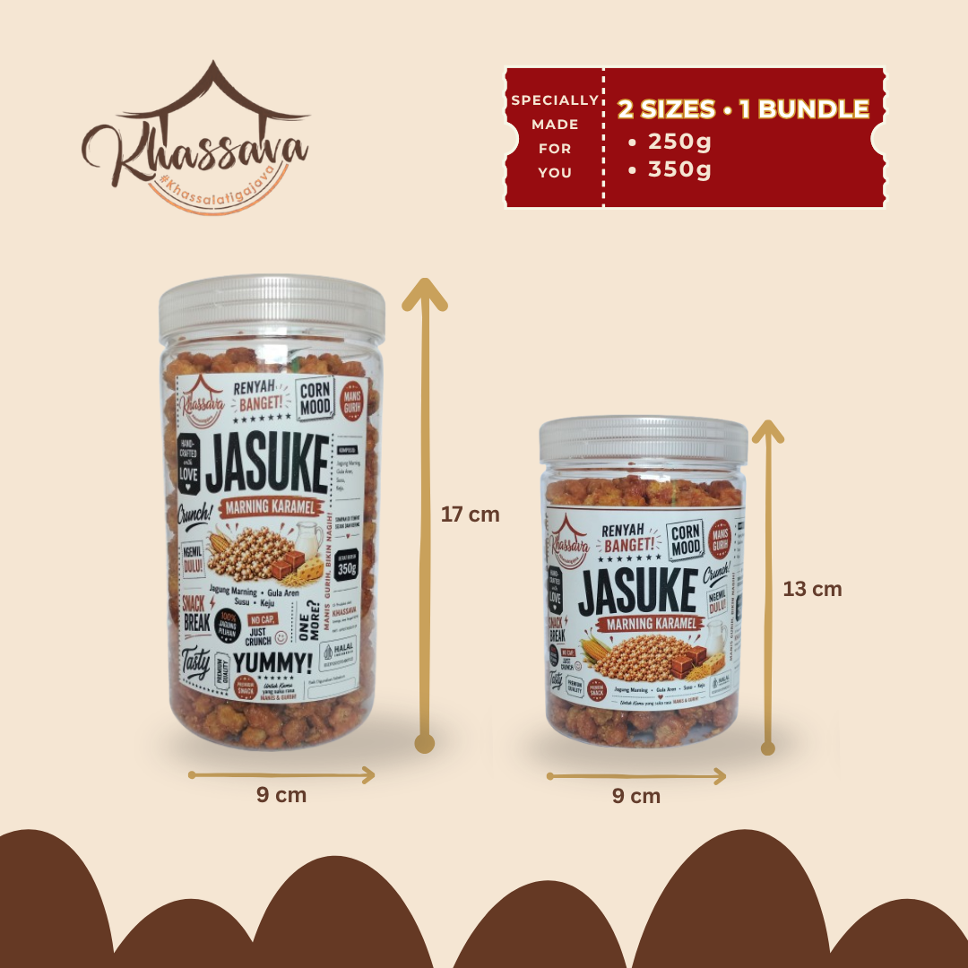 Original Jasuke Caramel Corn Khassava PopCrunch Duo 350g 250g