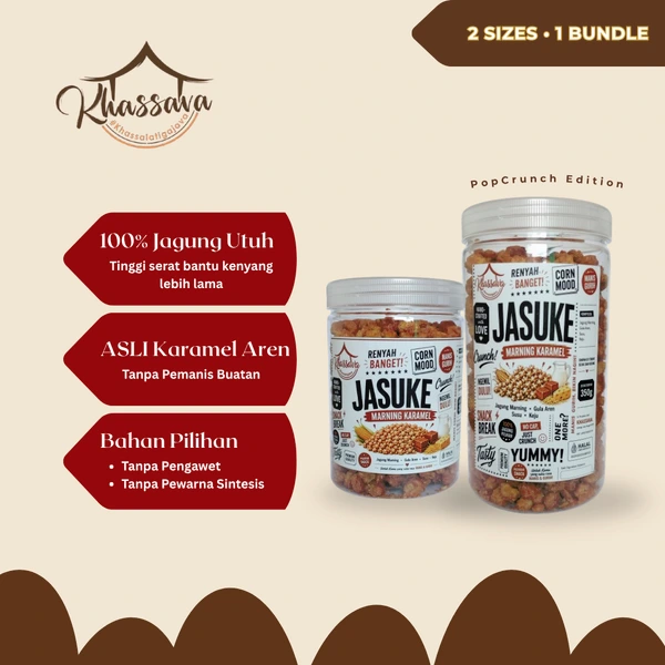 Original Jasuke Caramel Corn Khassava PopCrunch Duo 350g 250g