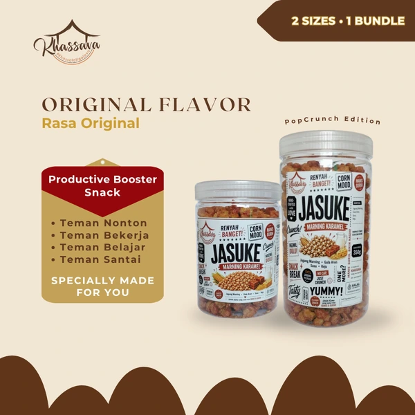 Original Jasuke Caramel Corn Khassava PopCrunch Duo 350g 250g