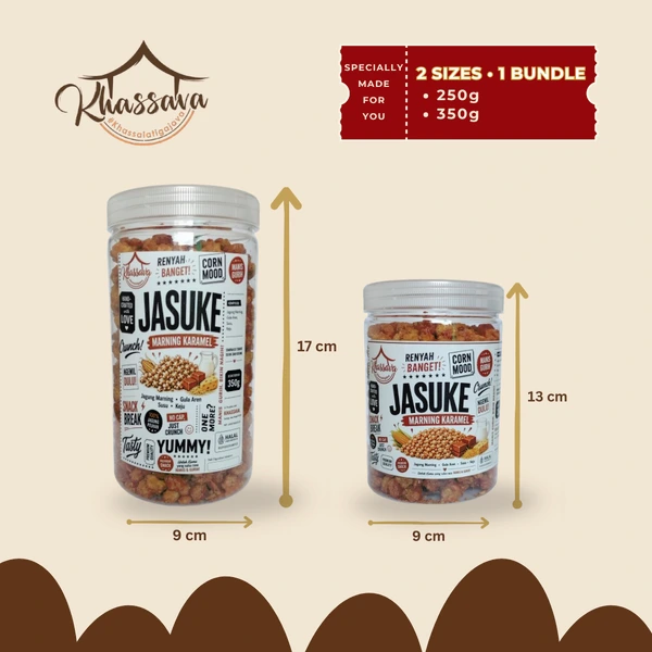 Original Jasuke Caramel Corn Khassava PopCrunch Duo 350g 250g