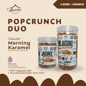 Original Jasuke Caramel Corn Khassava PopCrunch Duo 350g 250g