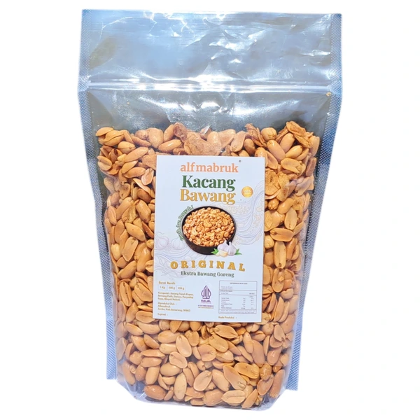 Kacang Bawang Original Extra Bawang Goreng - Value Pack Toples 1kg