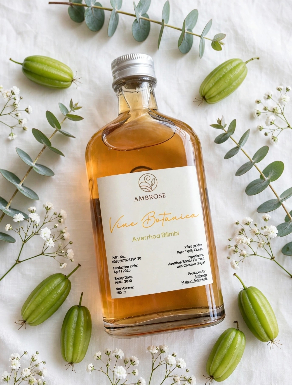 Cuka Blimbing Wuluh Natural Raw tanpa Pasteurisasi 250ml