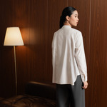 Sae. Blair Shirt White Stripe | Kemeja Wanita Modern Minimalis | Office Wear Smart Casual S/M L/XL