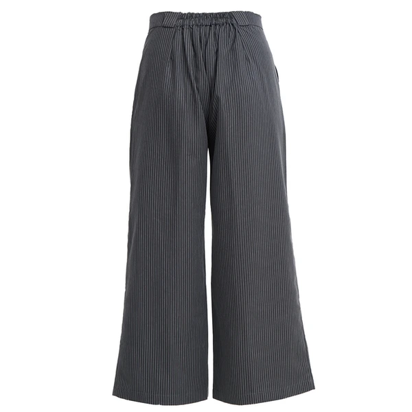Sae. Harper Pants Dark Charcoal Grey Pinstripe - Celana Straight Fit Wanita - Celana Smart Casual S/M- L/XL