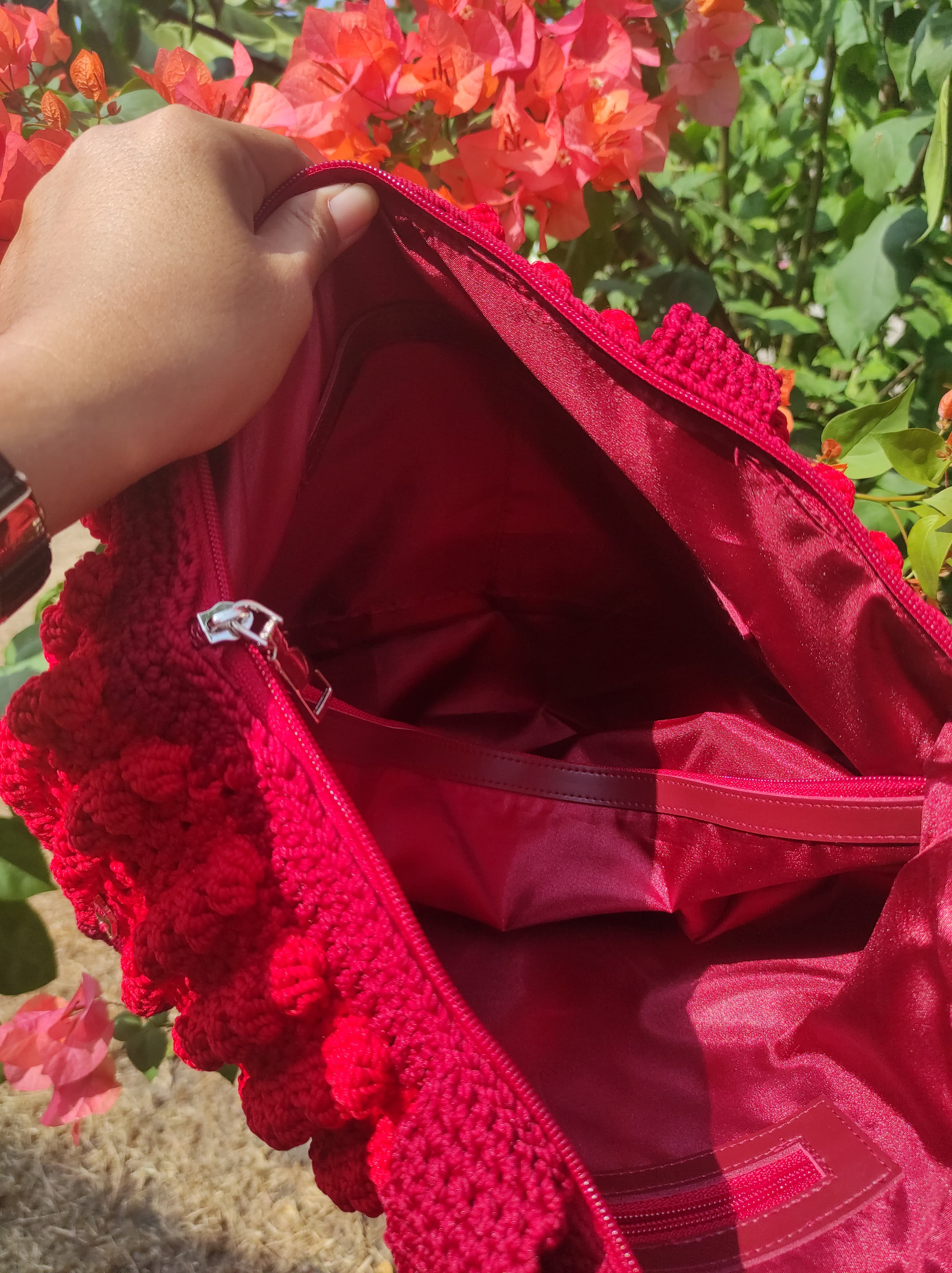 Totebag Rajut/Tas Rajut Bahu Motif Bubble