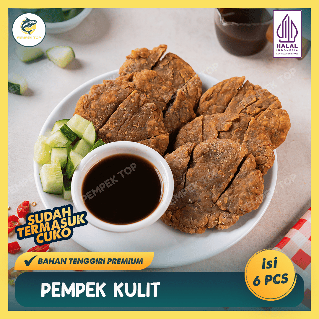 Pempek Kulit Palembang Asli Isi Ikan Gurih | Renyah & Enak | Frozen Food Praktis Tinggal Goreng
