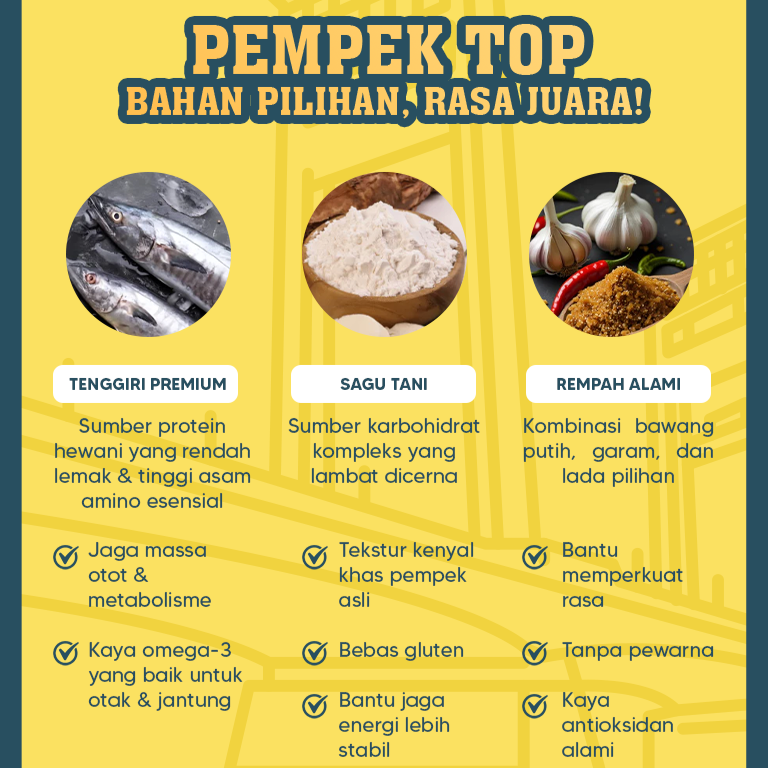 Pempek Campur JUMBO Palembang Asli | Pempek Jumbo Isi Tenggiri | Frozen Praktis Tinggal Goreng