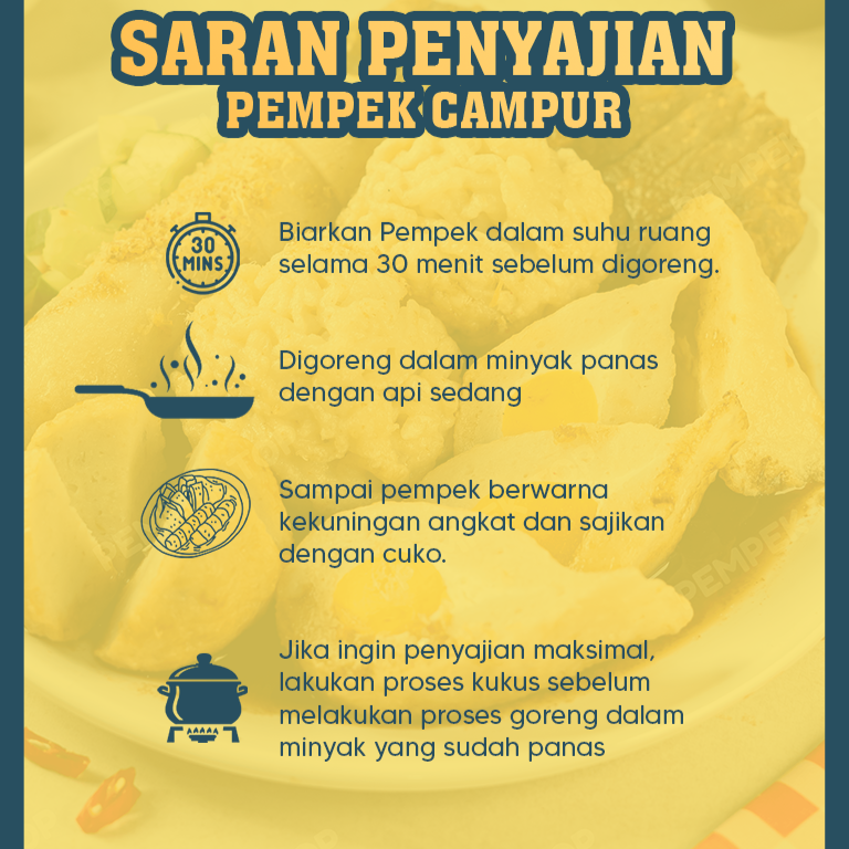 Pempek Campur JUMBO Palembang Asli | Pempek Jumbo Isi Tenggiri | Frozen Praktis Tinggal Goreng