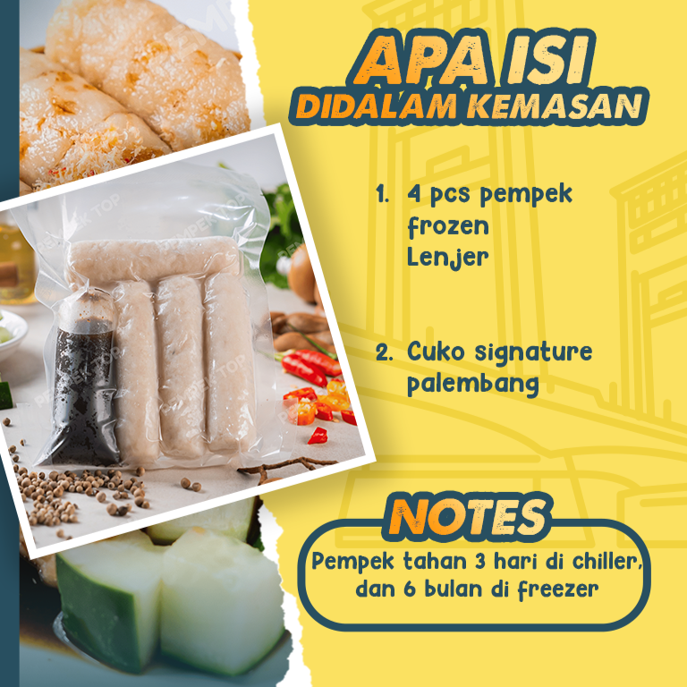 Pempek Lenjer JUMBO Palembang Asli | Pempek Jumbo Isi Tenggiri | Praktis Tinggal Goreng