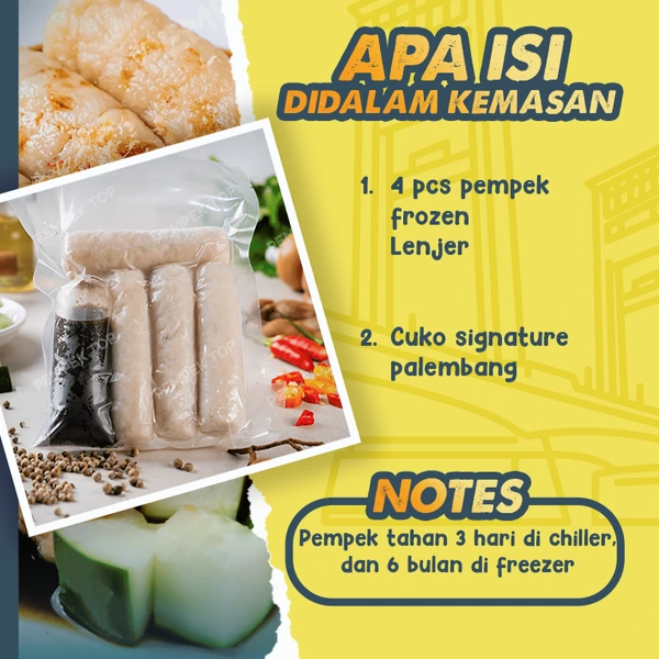 Pempek Lenjer JUMBO Palembang Asli | Pempek Jumbo Isi Tenggiri | Praktis Tinggal Goreng