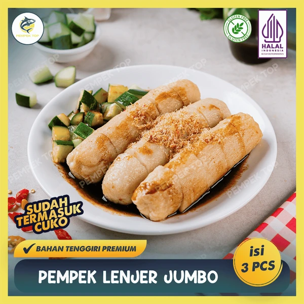 Pempek Lenjer JUMBO Palembang Asli | Pempek Jumbo Isi Tenggiri | Praktis Tinggal Goreng