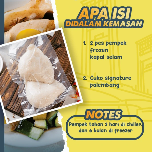 Pempek Kapal Selam JUMBO Palembang Asli | Pempek Jumbo Isi Tenggiri | Praktis Tinggal Goreng