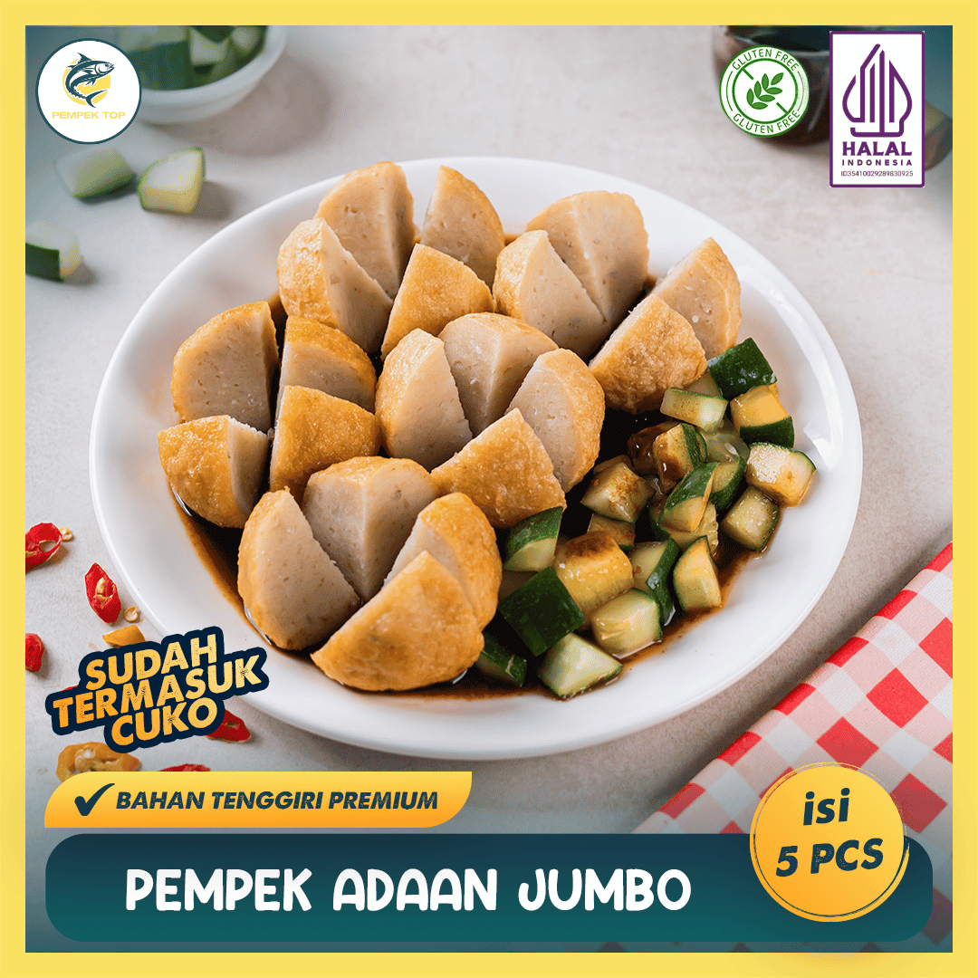 Pempek Adaan JUMBO Palembang Asli | Pempek Jumbo Isi Tenggiri | Praktis Tinggal Goreng