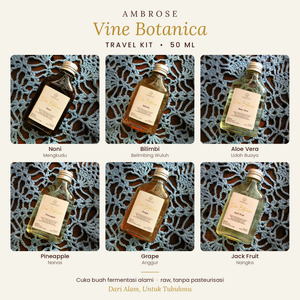 Cuka Natural Aneka Buah Lokal  50 ml Travel Kit Ambrose Vine Botanica