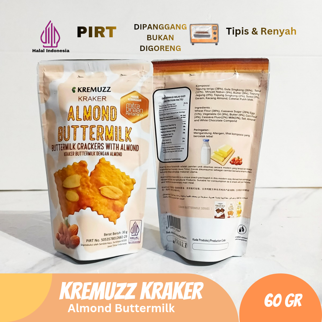 Kremuzz Kraker Rasa Almond Buttermilk