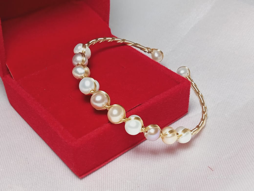 Gelang wire mutiara air tawar