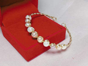 Gelang wire mutiara air tawar