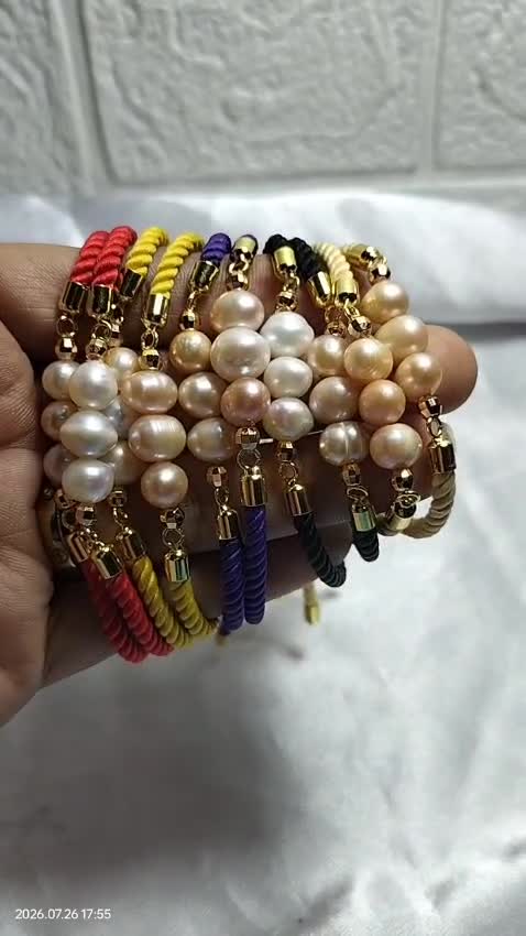 Gelang tali serut mutiara air tawar