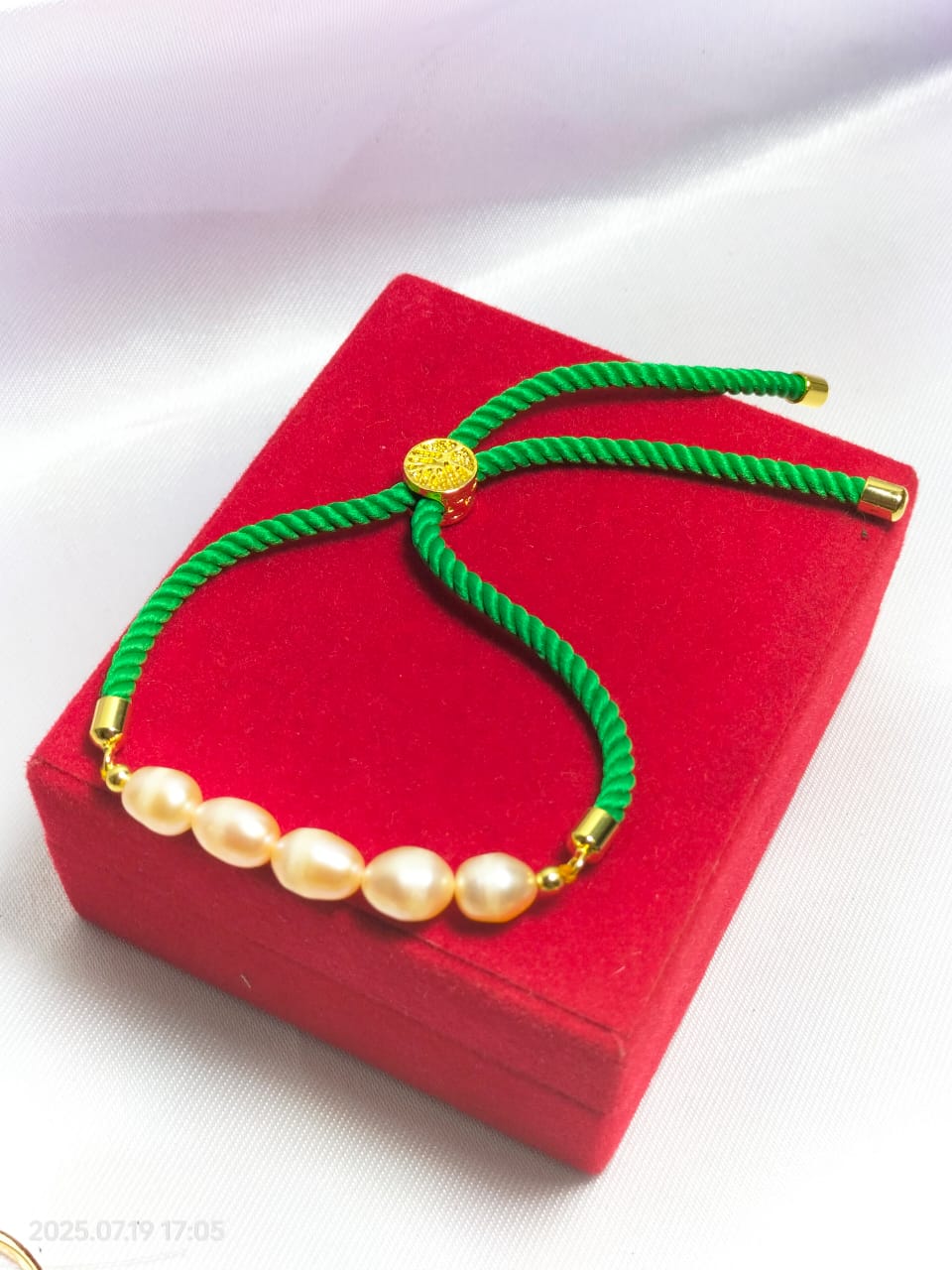 Gelang tali serut mutiara air tawar