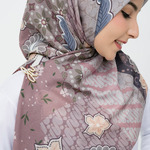 Deenha Hijab Batik Parang Ask Segiempat Lasercut Voal Premium