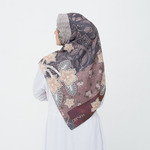 Deenha Hijab Batik Parang Ask Segiempat Lasercut Voal Premium