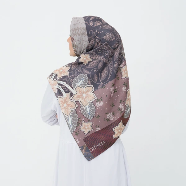 Deenha Hijab Batik Parang Ask Segiempat Lasercut Voal Premium
