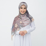 Deenha Hijab Batik Parang Ask Segiempat Lasercut Voal Premium