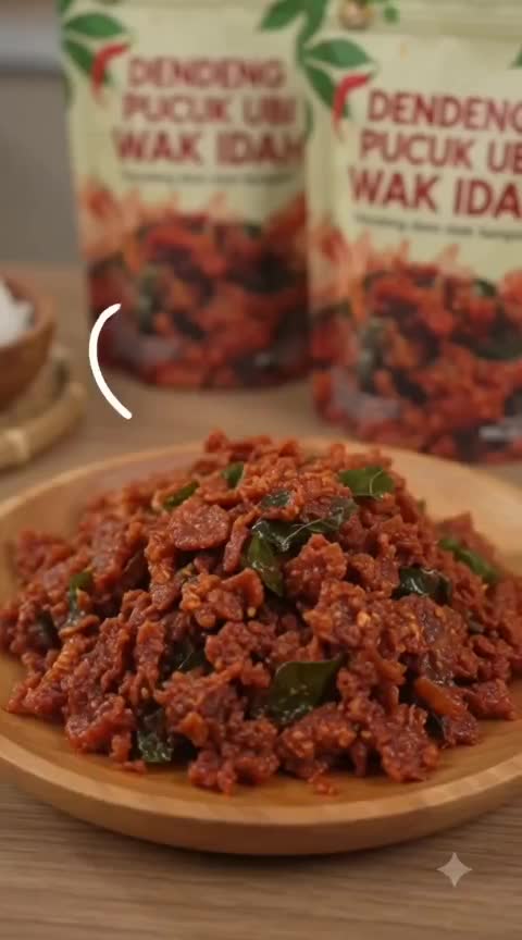 Dendeng pucuk ubi wak idah cabe merah
