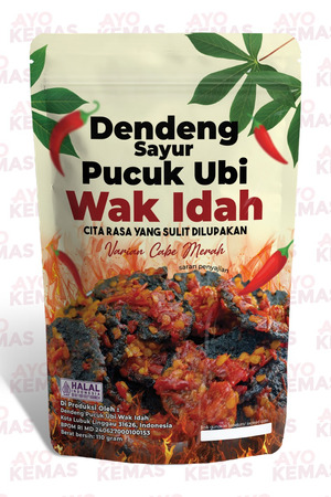 Dendeng pucuk ubi wak idah cabe merah