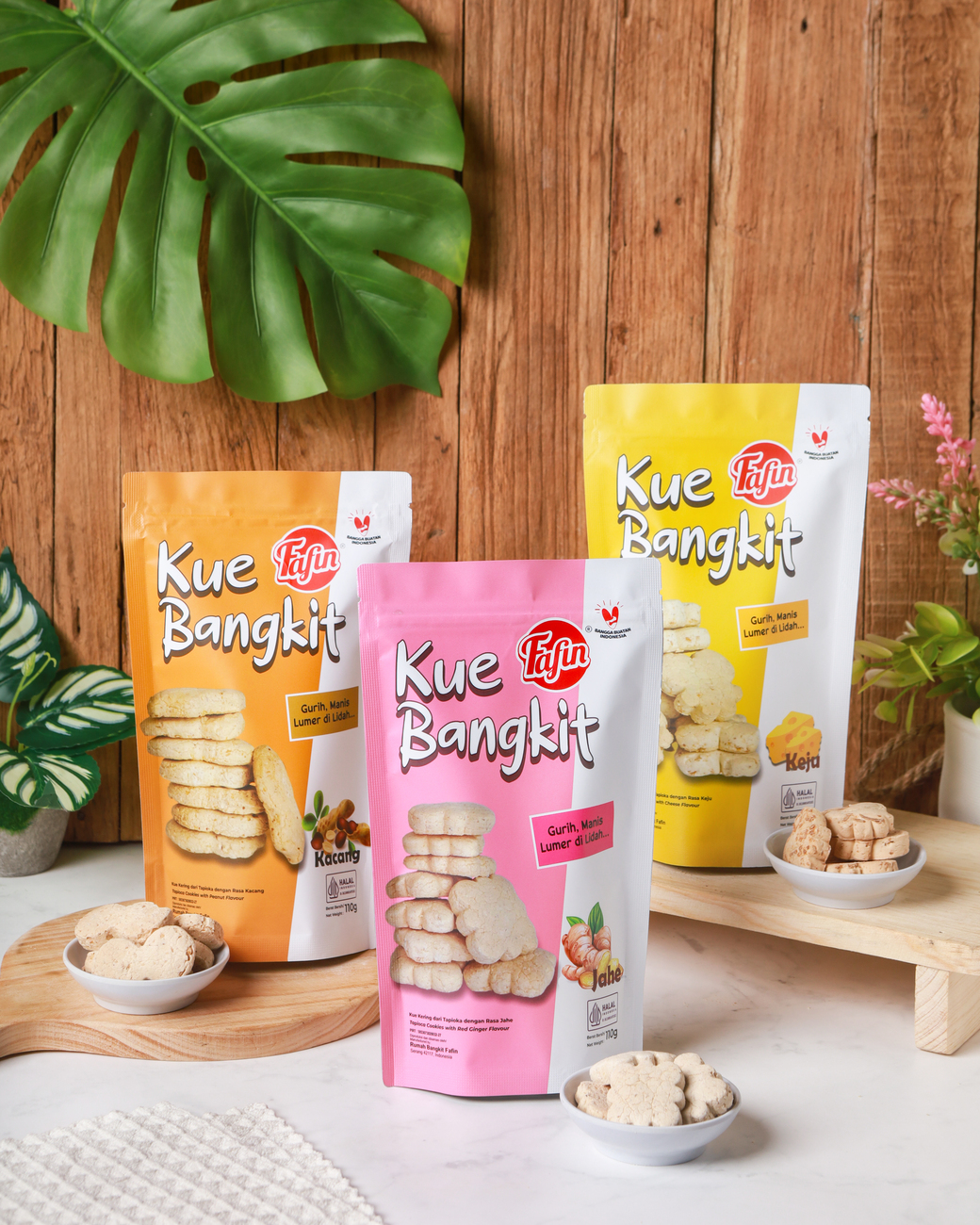 Fafin Kue Bangkit Aci Keju Jahe Kacang 110gr