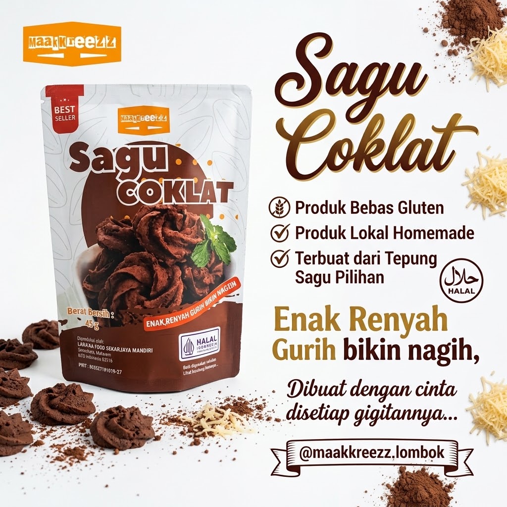 Sagu Keju Coklat